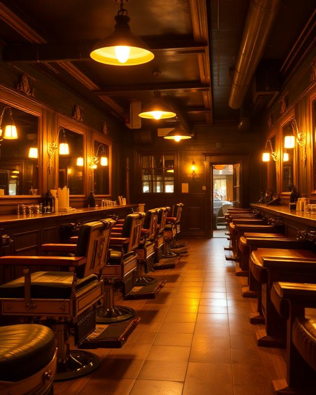Interior da Thom Barbearia